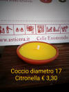 coccio terracotta diametro 17 cm. con cera alla citronella asticera
